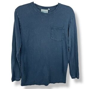 Jungmaven Hemp Organic Cotton‎ Long Sleeve Shirt Mens Size XS Blue Sustainable